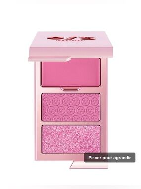 ONE/SIZE Cheek Claper Trio Blush Palette — Soft Rose, Bubblegum, Bright Pink